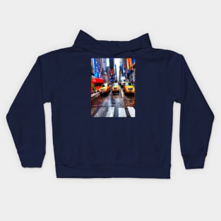 Times Square Taxis Kids Hoodie